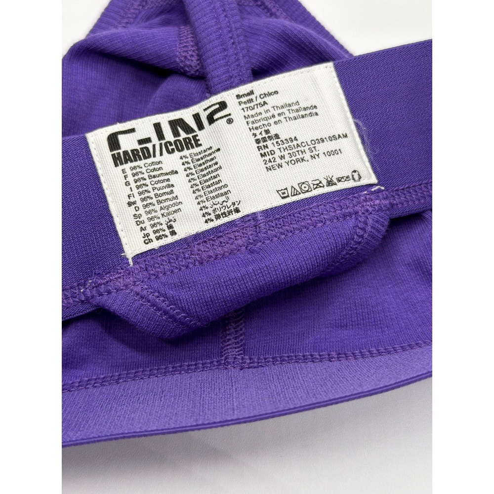 C-IN2 Mens Hard Core Jockstrap Paxton Purple 2702 Cotton Ribbed Supporter Small - Picture 6 of 6